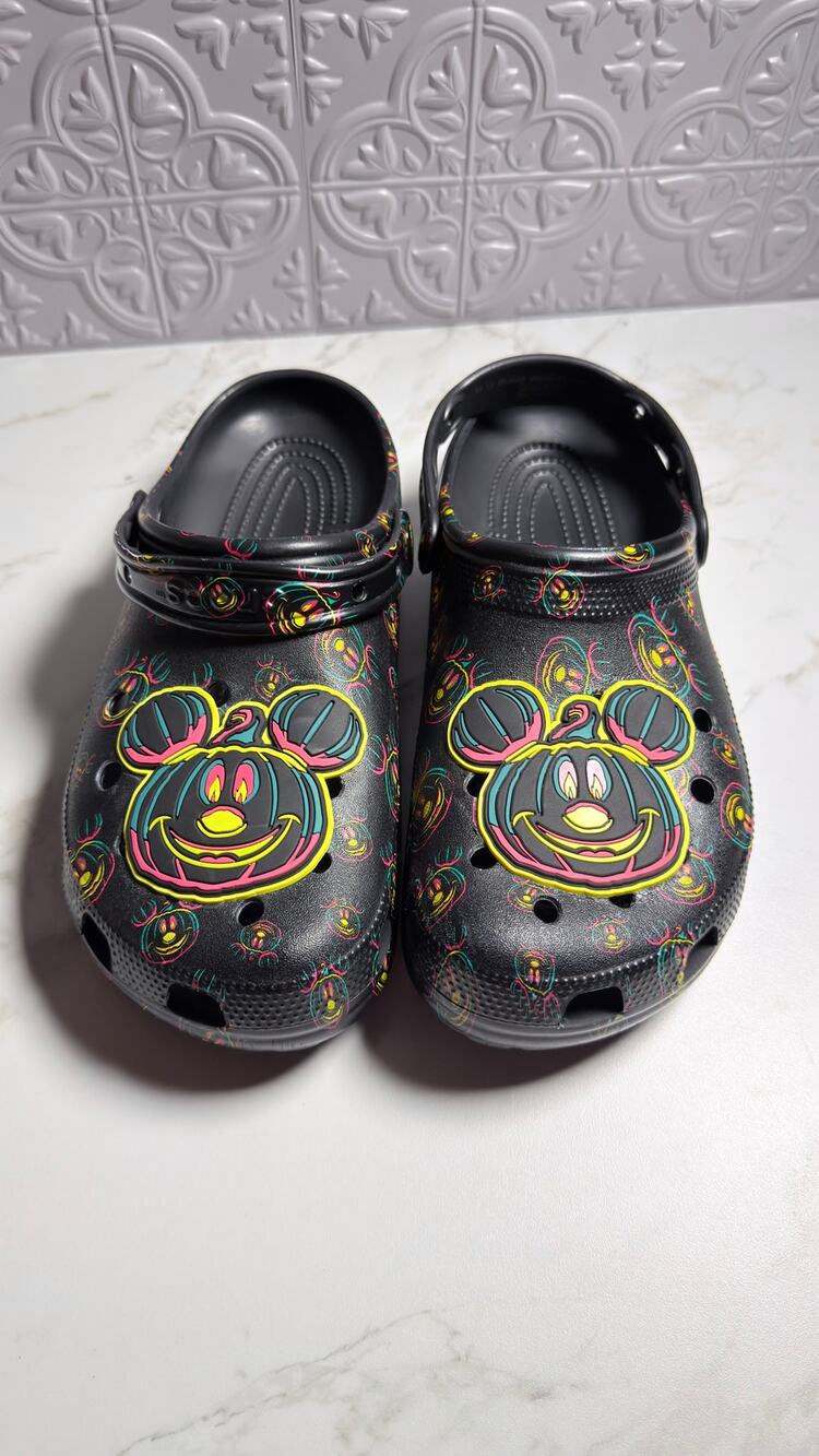 Disney Parks Mickey Pumpkin Crocs Women's Size 11 Halloween Clogs NWOT